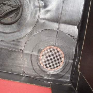 Вклейка нержавеющей сетки